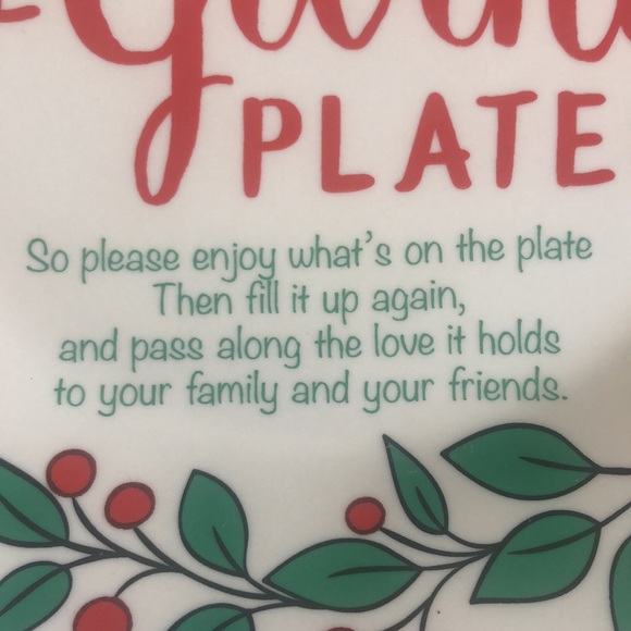 Christmas Holly And Berry The Giving Plate/Platter - Picture 7 of 7